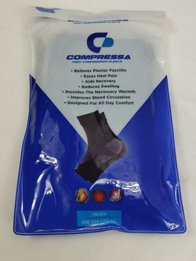 Compressa Compression Foot Sleeve Unisex One Size Fits All NWT